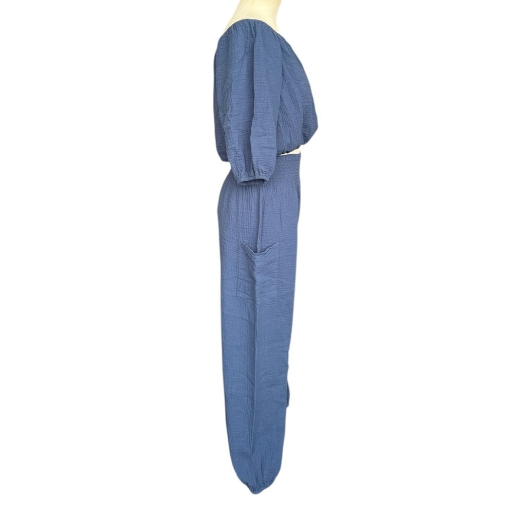 Bobi Los Angeles Ren Top & Cinched Pants in Coast Blue Small - Picture 8 of 12
